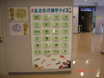 「生きもの漢字クイズ」で魚や昆虫の名前を覚えよう。
